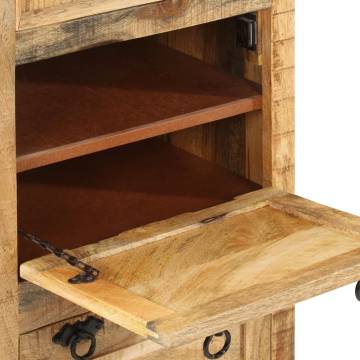 4-Layer Mango Wood Shoe Cabinet with Drawer | Hipomarket UK