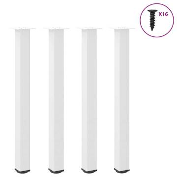 White Coffee Table Legs 4 pcs - Modern Steel Design | HipoMarket