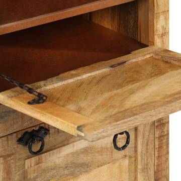 4-Layer Mango Wood Shoe Cabinet with Drawer | Hipomarket UK