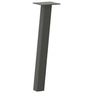 Stylish 30 cm Anthracite Coffee Table Legs - 4 pcs Steel