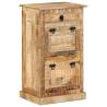 4-Layer Mango Wood Shoe Cabinet with Drawer | Hipomarket UK