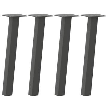 Coffee Table Legs 4 pcs Anthracite 42 cm Steel | Hipomarket