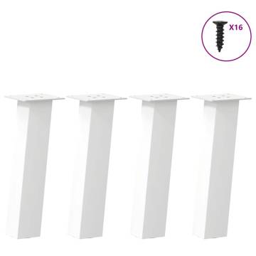 Stylish White Coffee Table Legs - 42 cm Steel (4 pcs) | HipoMarket