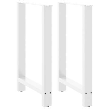 Coffee Table Legs White 2pcs 60x(90-91) cm Steel | HipoMarket