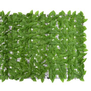 Balcony Screen with Green Leaves - 300x100 cm | Hipomarket