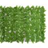 Balcony Screen with Green Leaves - 300x100 cm | Hipomarket