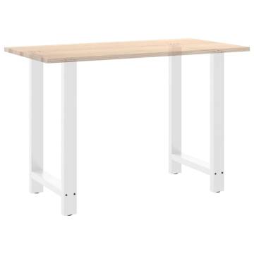 Coffee Table Legs White 2pcs 60x(90-91) cm Steel | HipoMarket