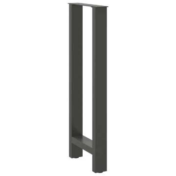 Coffee Table Legs Anthracite - 2 pcs Steel 40x(100-101) cm