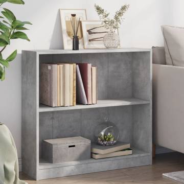 Bookshelf Concrete Grey 80x24x75 cm - Stylish Storage Solution