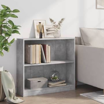 Bookshelf Concrete Grey 80x24x75 cm - Stylish Storage Solution