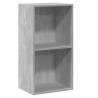 2-Tier Book Cabinet Concrete Grey | Stylish Storage Solution