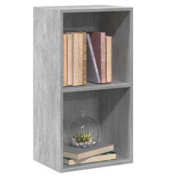 2-Tier Book Cabinet Concrete Grey | Stylish Storage Solution