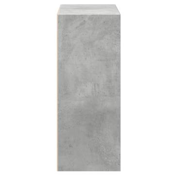 2-Tier Book Cabinet Concrete Grey | Stylish Storage Solution