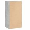 2-Tier Book Cabinet Concrete Grey | Stylish Storage Solution