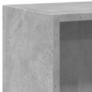 2-Tier Book Cabinet Concrete Grey | Stylish Storage Solution