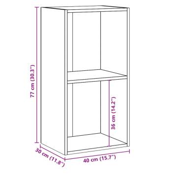 2-Tier Book Cabinet Concrete Grey | Stylish Storage Solution