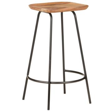 Stylish Bar Stools Set of 4 - Solid Acacia Wood