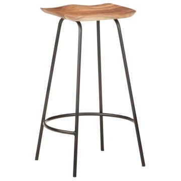 Stylish Bar Stools Set of 4 - Solid Acacia Wood