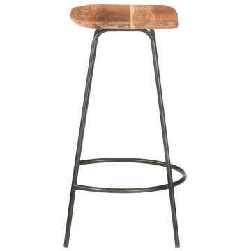 Stylish Bar Stools Set of 4 - Solid Acacia Wood