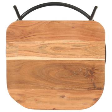 Stylish Bar Stools Set of 4 - Solid Acacia Wood