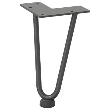 Hairpin Table Legs 4 pcs Anthracite 20 cm Solid Steel | Hipo Market