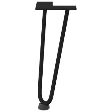 Hairpin Table Legs 4 pcs Black 30 cm Solid Steel | Hipo Market