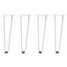 Hairpin Table Legs 4 pcs White 42 cm Solid Steel | HipoMarket