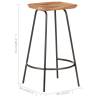 Stylish Bar Stools Set of 4 - Solid Acacia Wood