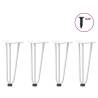  Hairpin Table Legs 4 pcs White 30 cm Solid Steel Colour white Size 30 cm Quantity in Package 1 Model 3 rods 