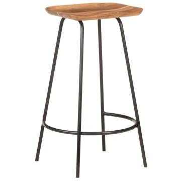 Stylish Bar Stools Set of 4 - Solid Acacia Wood