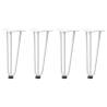 Hairpin Table Legs 4 pcs White 30 cm Solid Steel | HipoMarket