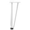 Hairpin Table Legs 4 pcs White 30 cm Solid Steel | HipoMarket