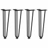 Hairpin Table Legs 4 pcs Black 42 cm Solid Steel | HipoMarket