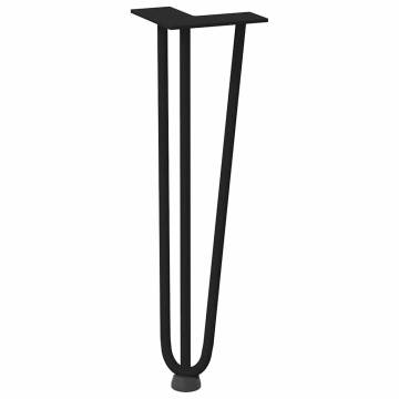 Hairpin Table Legs 4 pcs Black 42 cm Solid Steel | HipoMarket