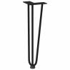 Hairpin Table Legs 4 pcs Black 42 cm Solid Steel | HipoMarket