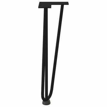 Hairpin Table Legs 4 pcs Black 42 cm Solid Steel | HipoMarket