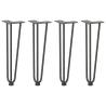 Hairpin Table Legs 4 pcs Anthracite 42 cm Solid Steel | HipoMarket