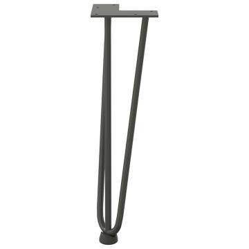 Hairpin Table Legs 4 pcs Anthracite 42 cm Solid Steel | HipoMarket