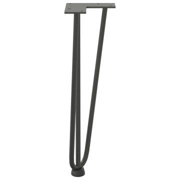 Hairpin Table Legs 4 pcs Anthracite 42 cm Solid Steel | HipoMarket