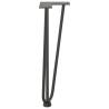 Hairpin Table Legs 4 pcs Anthracite 42 cm Solid Steel | HipoMarket