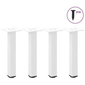 Stylish White Coffee Table Legs - 4 pcs Steel 30-32 cm