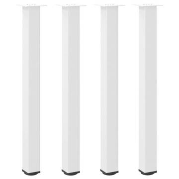 Stylish White Coffee Table Legs - 4 pcs Steel 100-102 cm