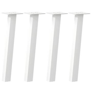 White Coffee Table Legs - 4 pcs Steel 42 cm | Hipomarket UK