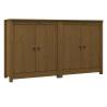 Honey Brown Sideboards - Solid Pine Wood - 2 pcs | HiPoMarket