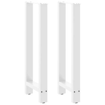 Coffee Table Legs White - 2 pcs Steel 40x(100-101) cm