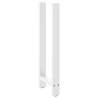 Coffee Table Legs White - 2 pcs Steel 40x(100-101) cm