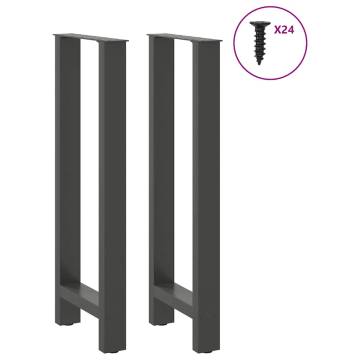 Coffee Table Legs Anthracite 2 pcs - Sturdy Steel Design