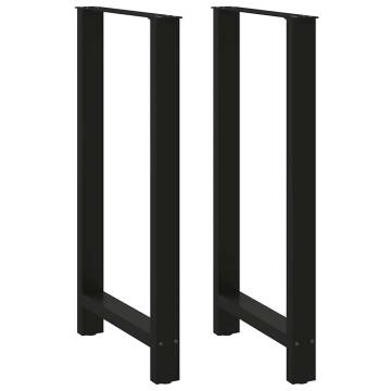 Black Coffee Table Legs - Steel (2 pcs) | Hipomarket