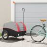 Bike Trailer Black and Red 45 kg Iron Colour red Size 68 x 133 x 68 cm 