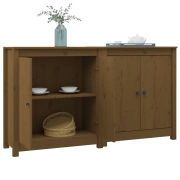 Honey Brown Sideboards - Solid Pine Wood - 2 pcs | HiPoMarket